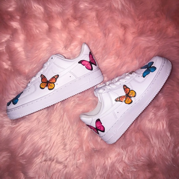 Butterfly Air Force 1s (multicolor butterfly) - Picture 4 of 4